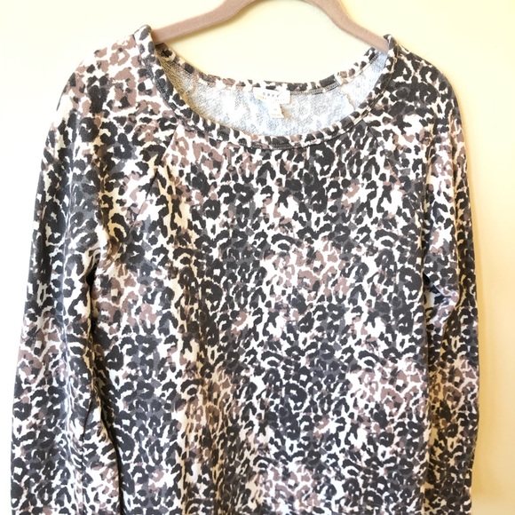 Joie • Animal Print French Terry Sweatshirt - Picture 6 of 7